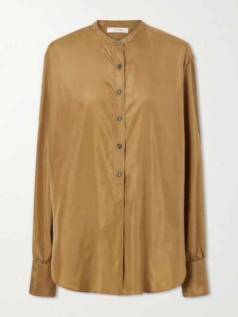 The Row Lula silk-taffeta shirt Yellow