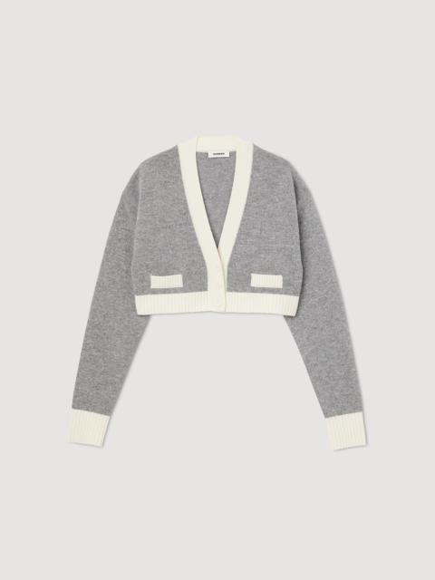 Sandro CROPPED KNITTED CARDIGAN