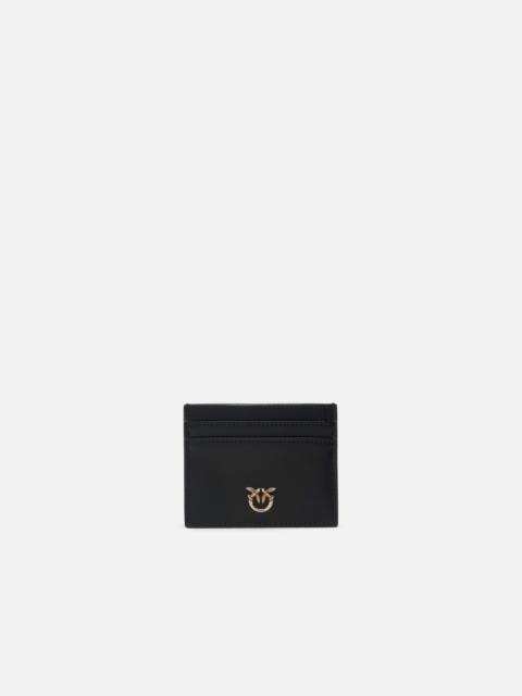 PINKO LEATHER CARD HOLDER WITH LOVE BIRDS LOGO