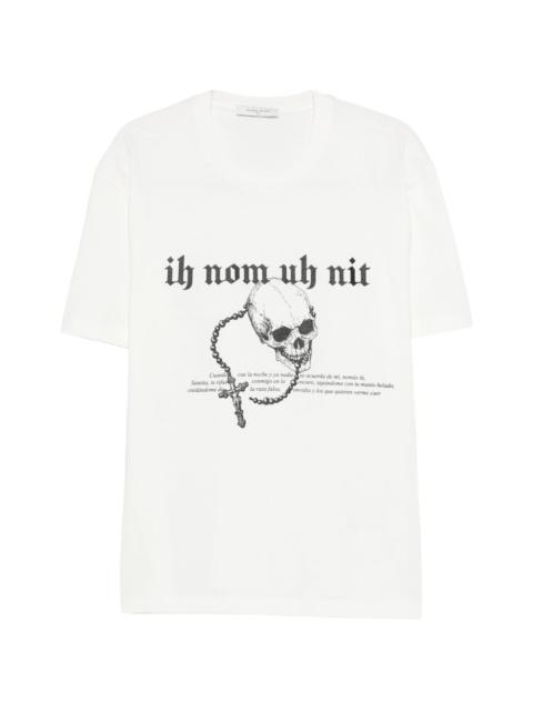 ih nom uh nit skull-print T-shirt