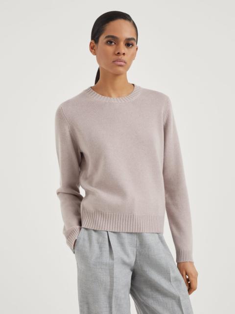 Brunello Cucinelli Cashmere sweater with shiny cuff details