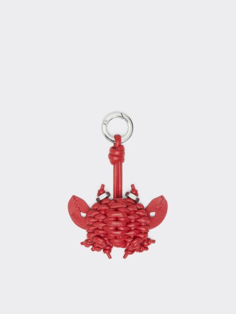Ferrari Woven leather Crab keyring
