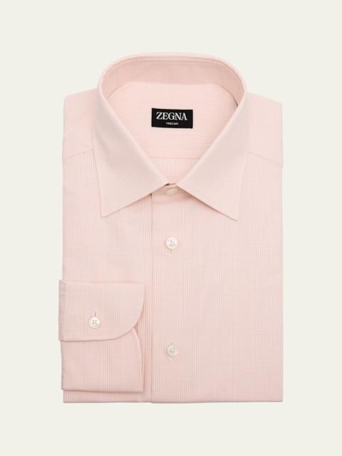 Men's Trecapi Cotton Tonal Plaid Dress Shirt