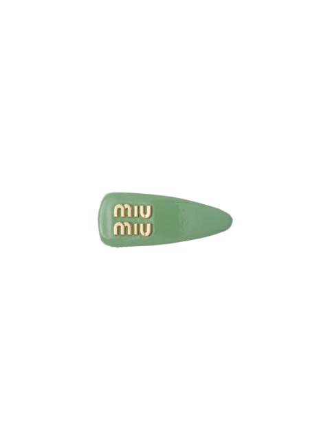 Miu Miu Patent leather hair clip