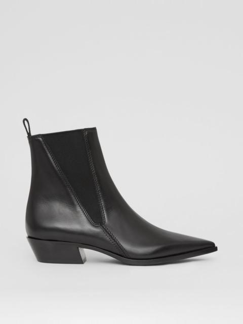 Leather Point-toe Chelsea Boots