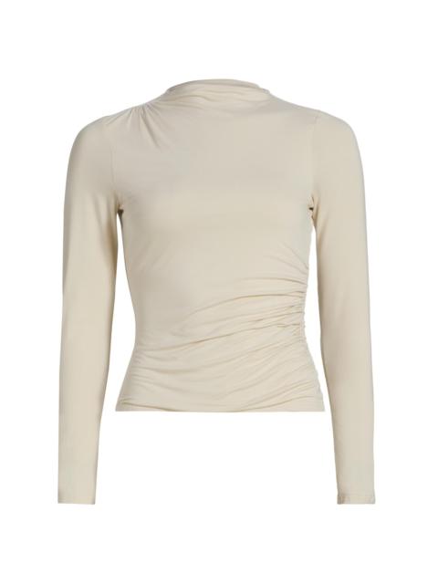 Rails Women's Joelle Fitted Ruched Long-Sleeve Top - Ivory