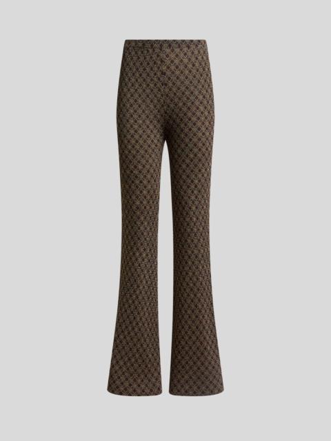 Etro FIT-AND-FLARE JACQUARD TROUSERS WITH MICRO DIAMOND MOTIF