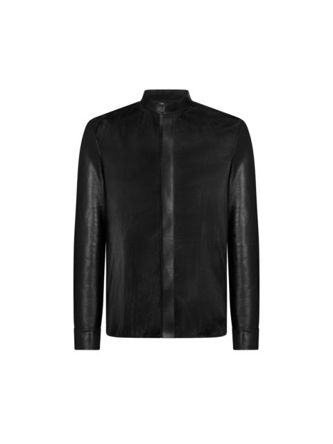 TOM FORD LIGHT NAPPA PERFORATED FRONT SHIRT
