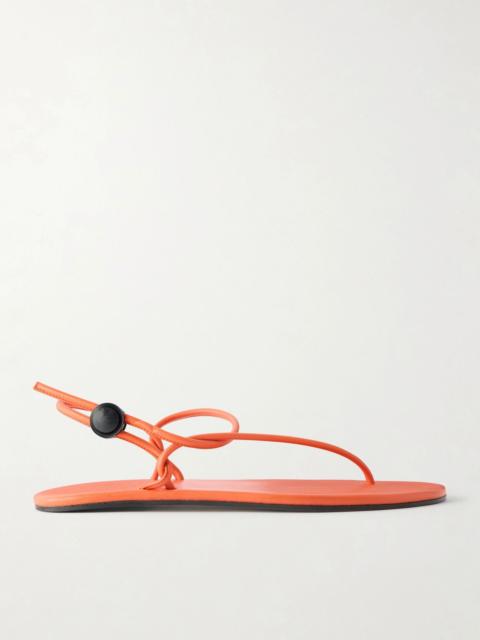 JAMIE HALLER The String Theory leather thong sandals Orange