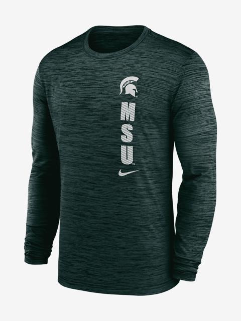 Michigan State Spartans Sideline Velocity Nike Men's Dri-FIT College Long-Sleeve T-Shirt