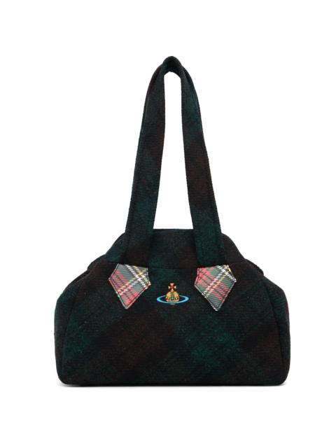 Vivienne Westwood Green Yasmine Medium Archive Tote