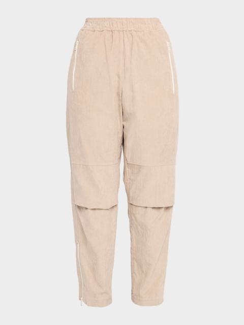 Brunello Cucinelli Corduroy Tapered-Leg Pull-On Pants