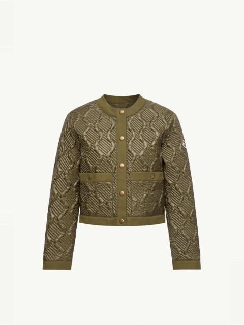 Moncler Libellule Geometric Quilted Short Down Jacket