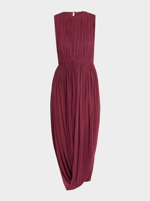 FFORME Leonora Sleeveless Draped Crepe Jersey Midi Dress