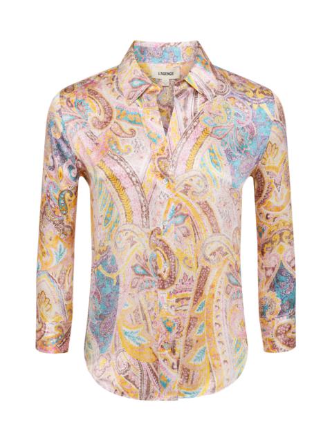L'AGENCE Dani Silk Blouse
