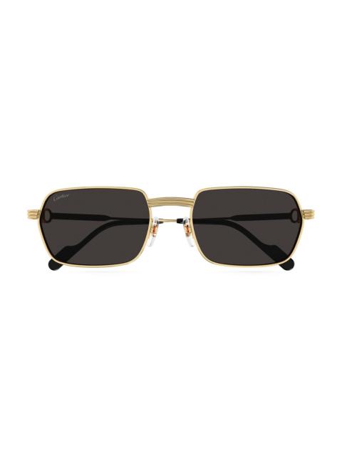 Cartier Men's Première de 56MM Square Sunglasses - Gold Dark Grey