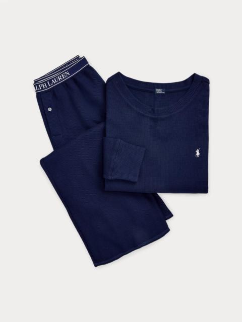Polo Ralph Lauren Waffle-Knit Long-Sleeve Pajama Set