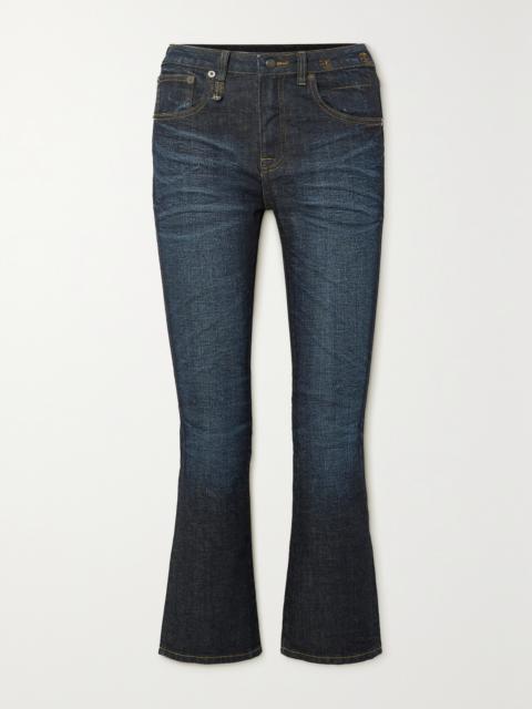 R13 Kick Fit Cropped High-rise Flared Jeans