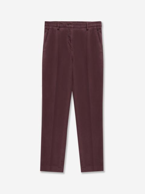 SLOWEAR Slim fit trousers in stretch cotton drill