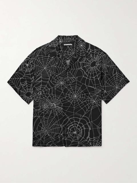 トップス NEIGHBORHOOD SPIDERWEB HAWAIIAN SHIRT Neighborhood Men's Spiderweb Hawaiian Shirt in Black