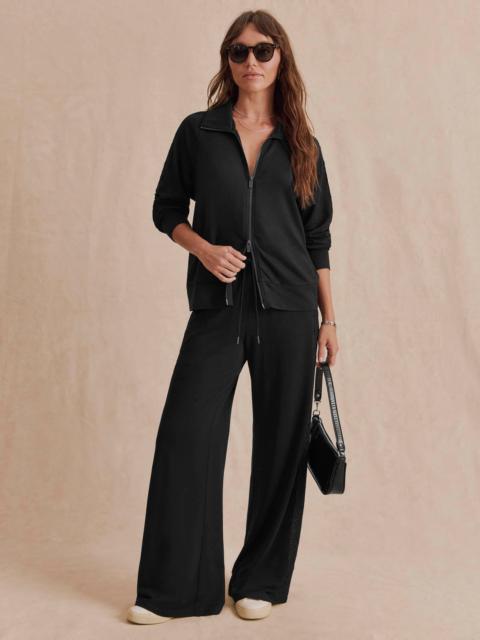 Splendid Supersoft Lace Trim Zip Up