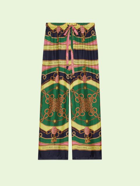 GUCCI Torchon print silk pant