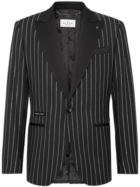 PHILIPP PLEIN crystal-embellished single-breasted blazer