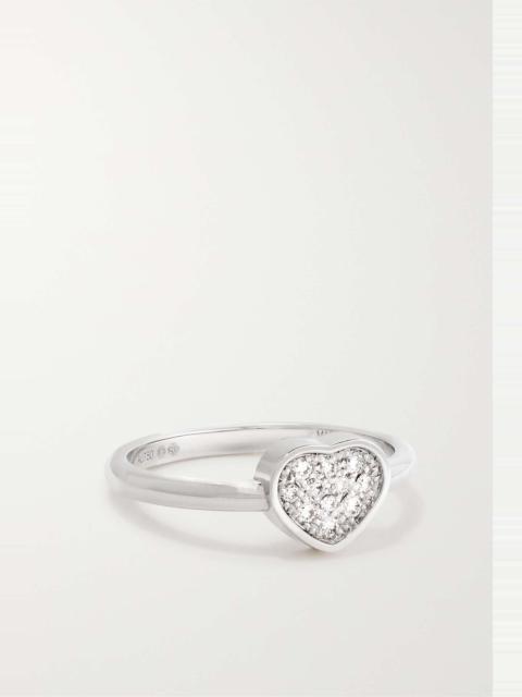My Happy Hearts 18-karat white gold diamond ring