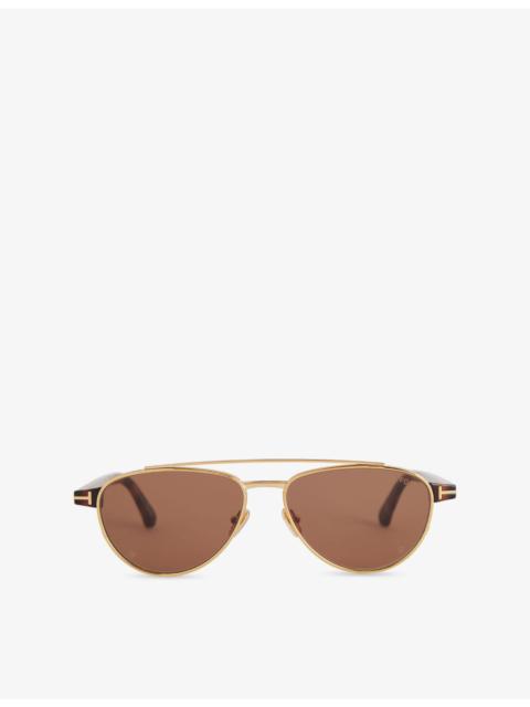 TOM FORD FT1361 Anthony 02 Aviator-Frame Metal Sunglasses