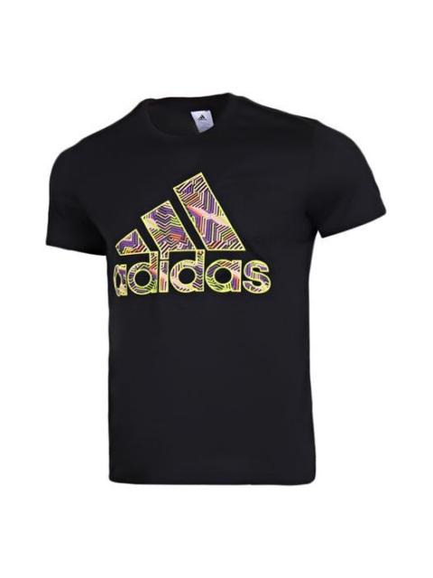 adidas Apac Smr Bos Round-neck Sports Short-sleeve Tee Men Black GK1703