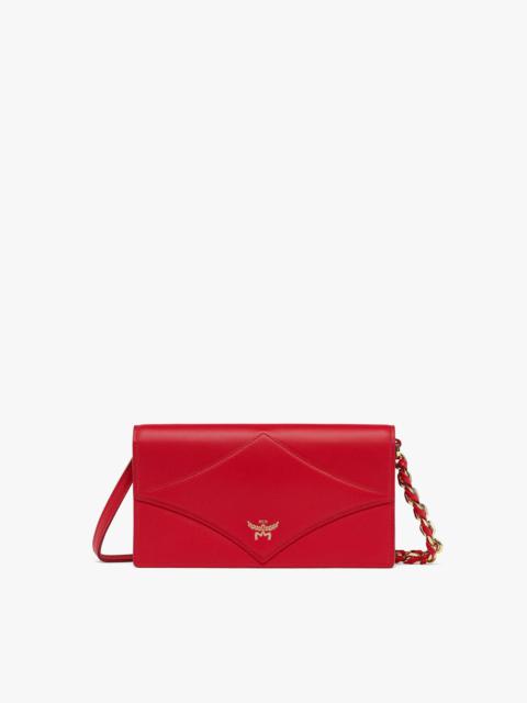 MCM Diamond Chain Wallet in Calf Leather