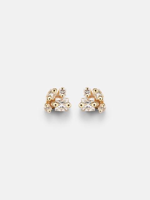 SUZANNE KALAN 18kt gold earrings with diamonds