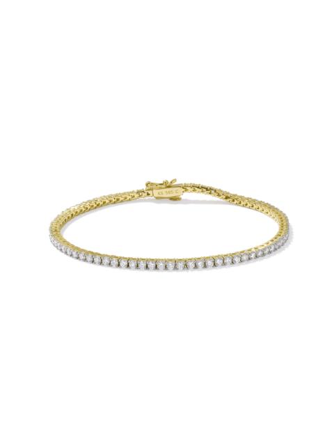 KENDRA SCOTT 3.8 ct Lab Grown White Diamond Tennis Bracelet in 14k Yellow Gold