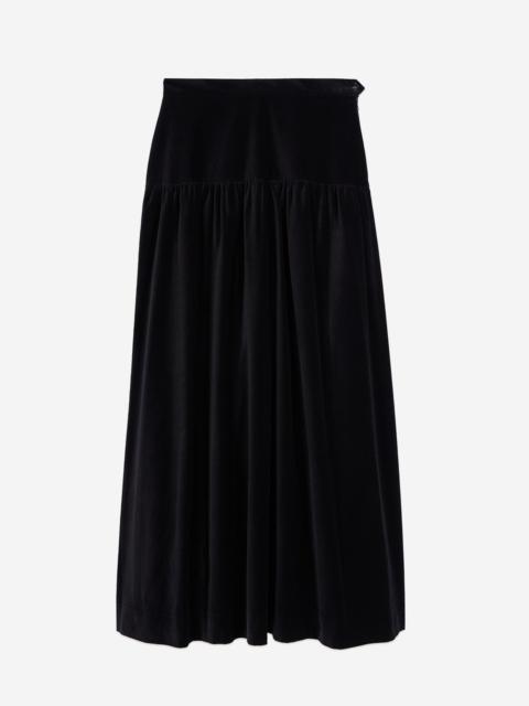 The Kooples BLACK VELVET LONG SKIRT
