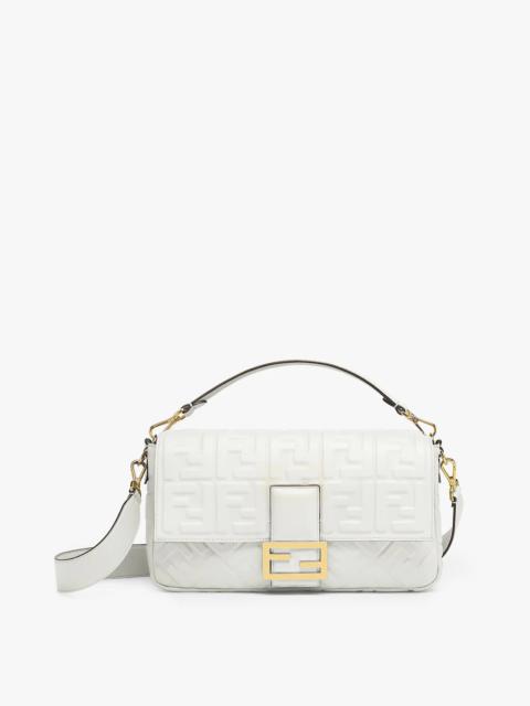 White leather bag