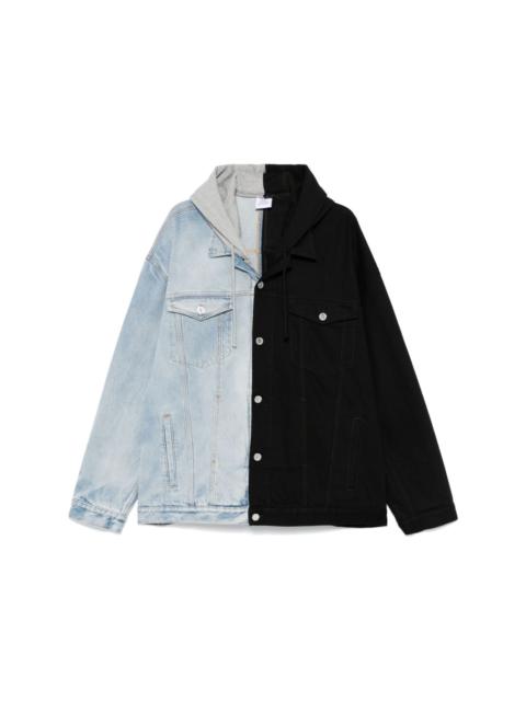 Split denim jacket