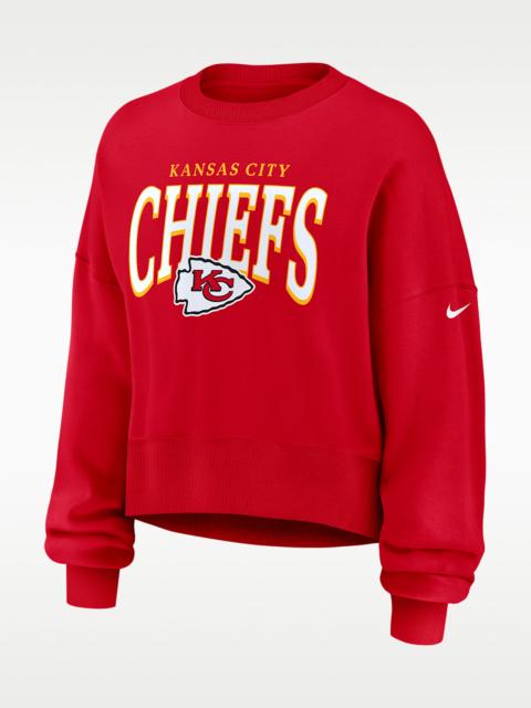 Nike Kansas City Chiefs Rewind Phoenix Women's Nike NFL Oversized Pullover Crew