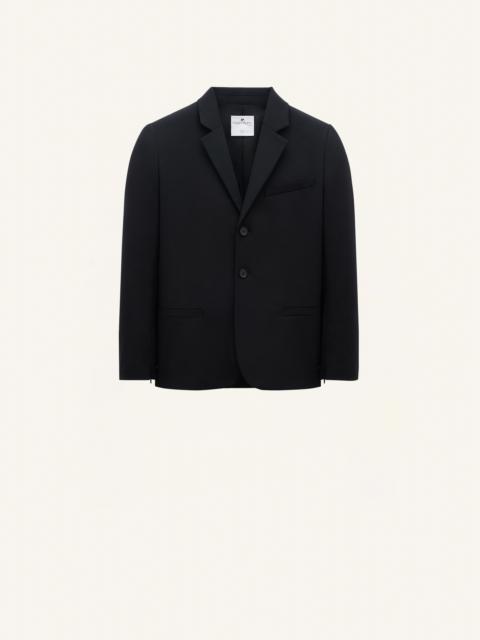 courrèges ZIPPED SLEEVES WOOL TAILORED JACKET