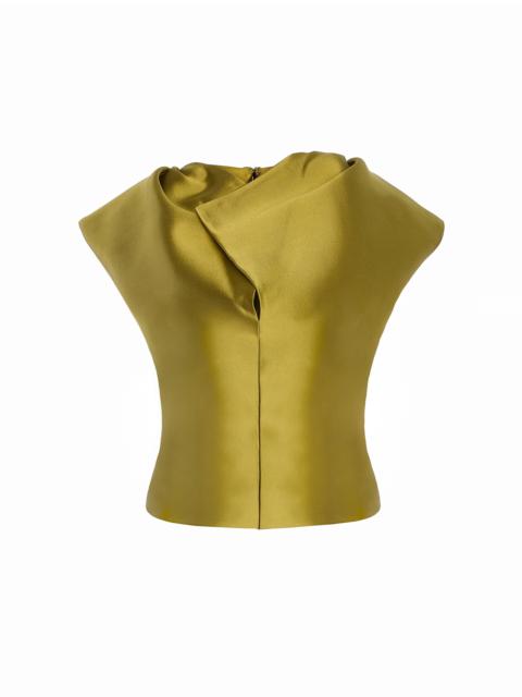 CHRISTOPHER JOHN ROGERS Peel Silk-Wool Top brown