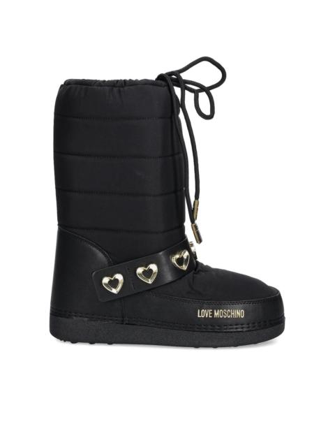Moschino quilted heart boots