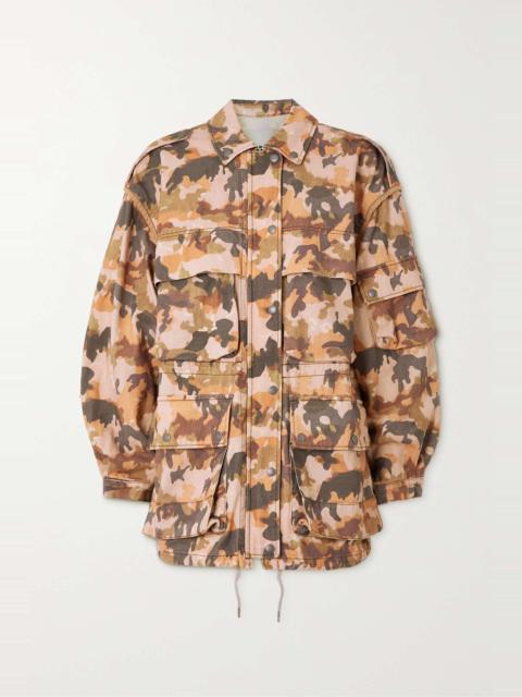 Elize camouflage-print cotton-twill jacket