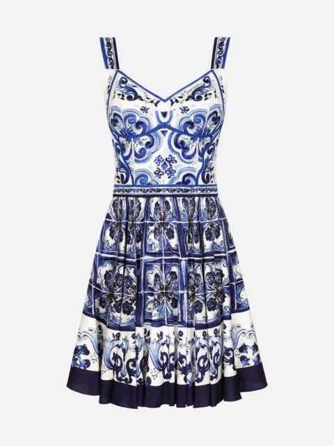 Dolce & Gabbana Short Majolica Print Dress