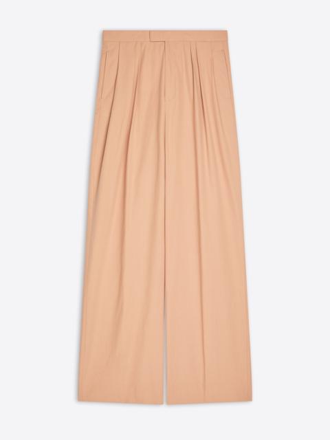 PLEATED COTTON POPLIN PANTS