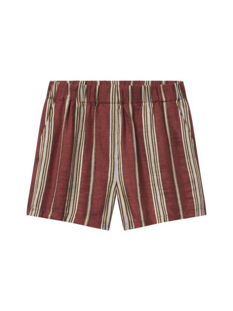 A.L.C. Casey Striped Linen Short