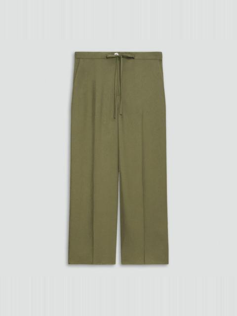 Theory Cropped Wide-Leg Pant in Washed Twill