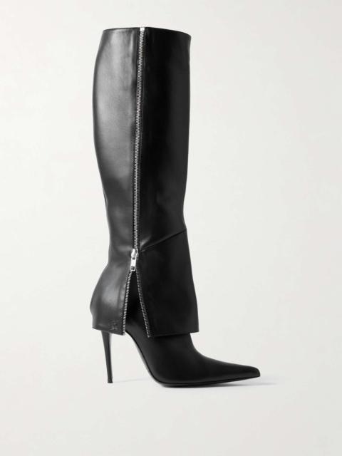 MAGDA BUTRYM Leather pointed-toe knee boots | REVERSIBLE