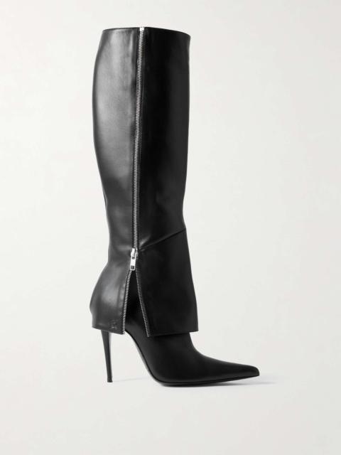 MAGDA BUTRYM Leather pointed-toe knee boots