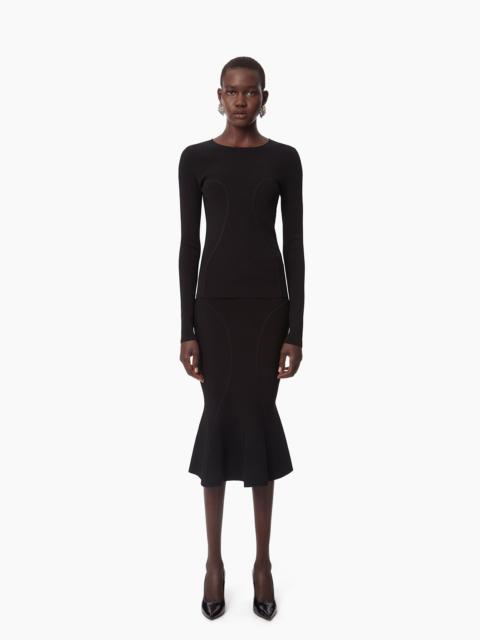 NINA RICCI FITTED LONG SLEEVE TOP