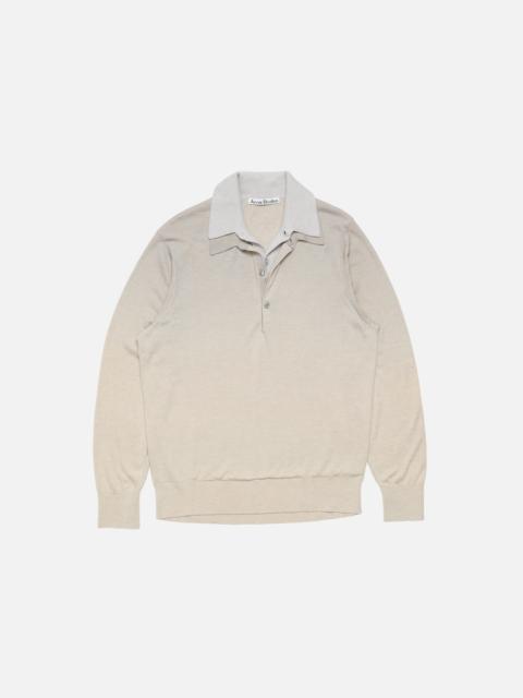 Acne Studios Layered silk knit - Beige/grey