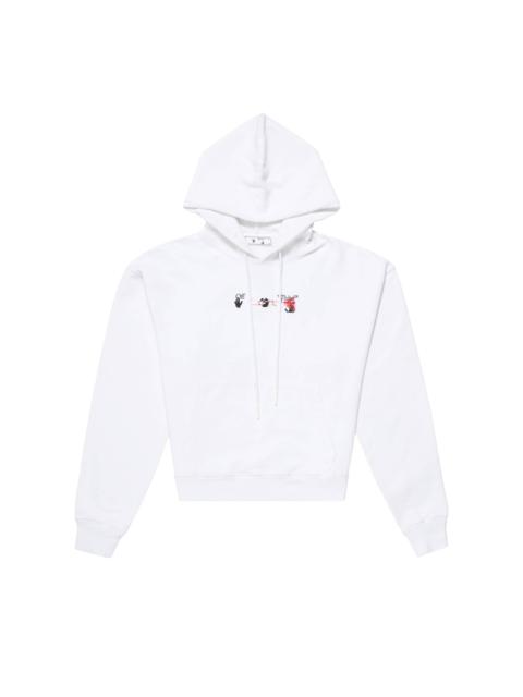 Off-White Acrylic Arrow Over Hoodie 'White/Fuchsia'